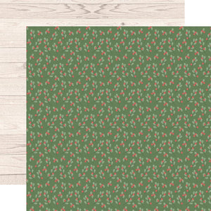 Scrapbooking  Echo Park Santa Claus Lane Double-Sided Cardstock 12"X12" - Seasonal Sprigs Paper 12"x12"