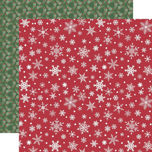 Scrapbooking  Echo Park Santa Claus Lane Double-Sided Cardstock 12"X12" - Snowy Lane Paper 12"x12"