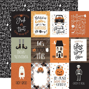 Scrapbooking  Echo Park Spooky Double-Sided Cardstock 12"X12" - 3x4 Journaling Cards Paper 12"x12"