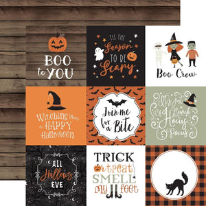Scrapbooking  Echo Park Spooky Double-Sided Cardstock 12"X12" - 4x4 Journaling Cards Paper 12"x12"
