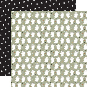 Scrapbooking  Echo Park Spooky Double-Sided Cardstock 12"X12" - Dancing Ghosts Paper 12"x12"