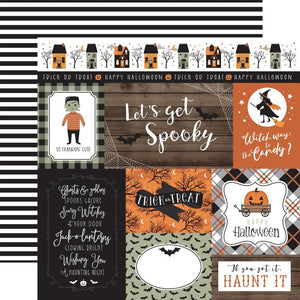 Scrapbooking  Echo Park Spooky Double-Sided Cardstock 12"X12" - Multi Journaling Cards Paper 12"x12"