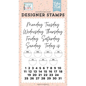 Scrapbooking  Echo Park Stamps Days Of The Week Paper 12"x12"
