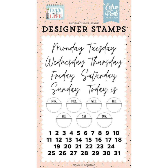 Scrapbooking  Echo Park Stamps Days Of The Week Paper 12