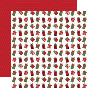 Scrapbooking  Echo Park The Magic Of Christmas Double-Sided Cardstock 12"X12" - Giving Gifts Paper 12"x12"