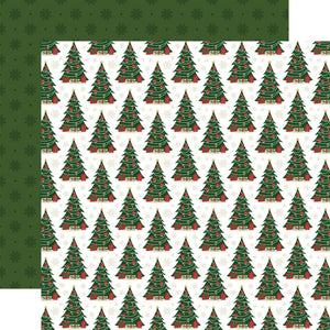 Scrapbooking  Echo Park The Magic Of Christmas Double-Sided Cardstock 12"X12" -Traditional Tree Paper 12"x12"