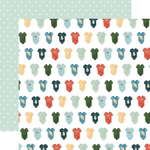 Scrapbooking  ***IN TRANSIT ***Welcome Baby Boy Double-Sided Cardstock 12"X12" - Little Man Paper 12"x12"