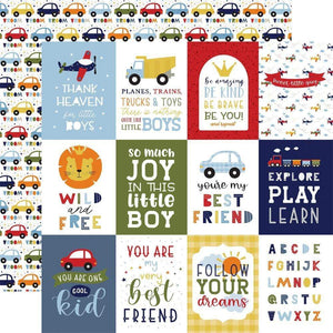 Scrapbooking  Little Dreamer Boy Double-Sided Cardstock 12"X12" - 3x4 Journaling Cards Paper 12"x12"