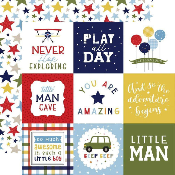 Scrapbooking  Little Dreamer Boy Double-Sided Cardstock 12