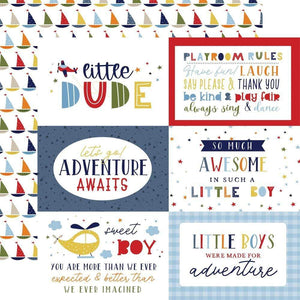 Scrapbooking  Little Dreamer Boy Double-Sided Cardstock 12"X12" - 6x4 Journaling Cards Paper 12"x12"