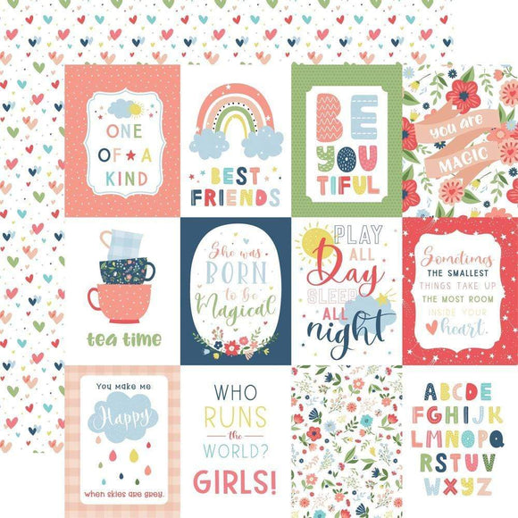 Scrapbooking  Little Dreamer Girl Double-Sided Cardstock 12