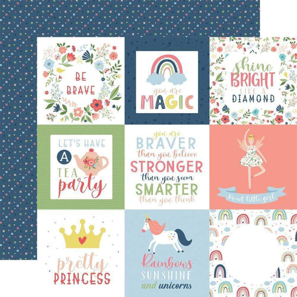 Scrapbooking  Little Dreamer Girl Double-Sided Cardstock 12