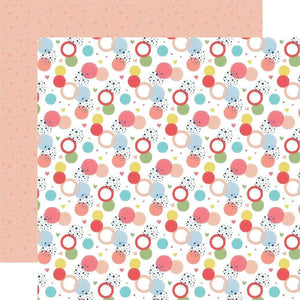 Scrapbooking  Little Dreamer Girl Double-Sided Cardstock 12"X12" - Dancing Dots Paper 12"x12"