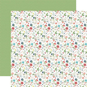 Scrapbooking  Little Dreamer Girl Double-Sided Cardstock 12"X12" - Pocketful of Posies Paper 12"x12"