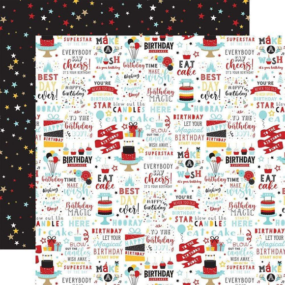 Scrapbooking  Magical Birthday Boy Double-Sided Cardstock 12