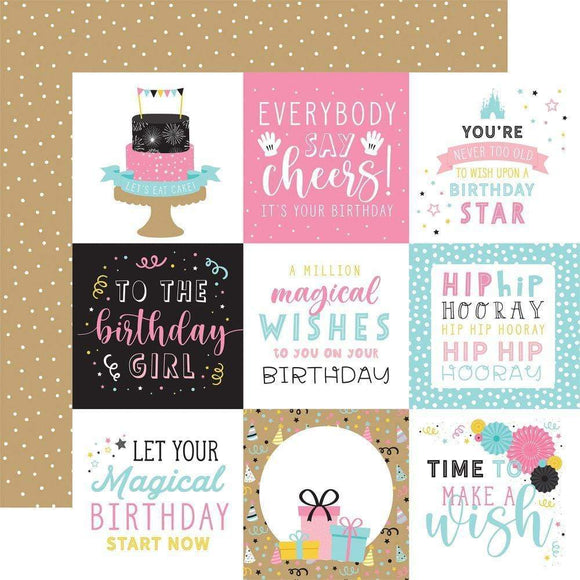 Scrapbooking  Magical Birthday Girl Double-Sided Cardstock 12