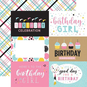 Scrapbooking  Magical Birthday Girl Double-Sided Cardstock 12"X12" - 6x4 Journaling Cards Paper 12"x12"