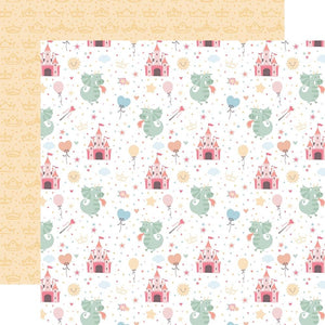 Scrapbooking  Our Little Princess Double-Sided Cardstock 12"X12" - Kingdom Paper 12"x12"