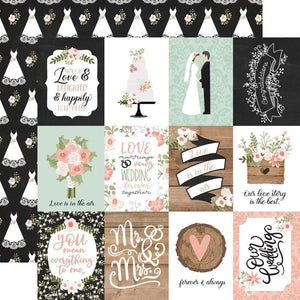 Scrapbooking  Our Wedding Double-Sided Cardstock 12"X12" - 3x4 Journaling Cards Paper 12"x12"
