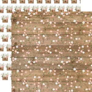 Scrapbooking  Our Wedding Double-Sided Cardstock 12"X12" - Forever Floral Paper 12"x12"