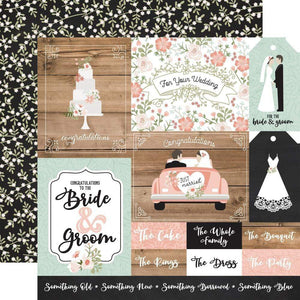 Scrapbooking  Our Wedding Double-Sided Cardstock 12"X12" - Multi Journaling Cards Paper 12"x12"