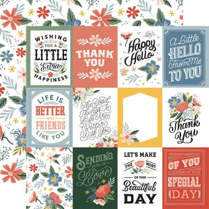 Scrapbooking  Salutations No. 2 Double-Sided Cardstock 12"X12" -3x4 Journaling Cards Paper 12"x12"