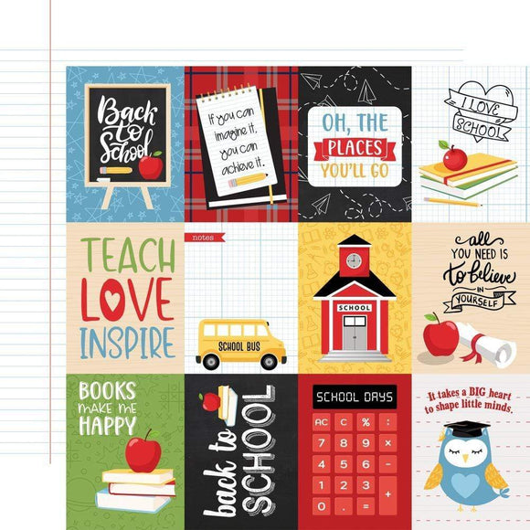 Scrapbooking  School Rules Double-Sided Cardstock 12