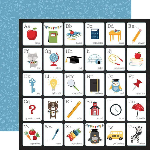 Scrapbooking  School Rules Double-Sided Cardstock 12