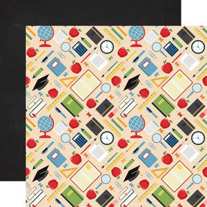 Scrapbooking  School Rules Double-Sided Cardstock 12"X12" - Supplies Paper 12"x12"