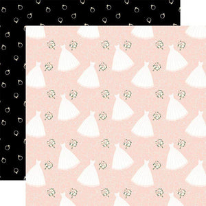 Scrapbooking  Wedding Double-Sided Cardstock 12"X12" - Dreaming of Dresses Paper 12"x12"