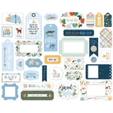 Scrapbooking  Welcome Baby Boy Cardstock Ephemera 33/Pkg Frames & Tags Paper 12"x12"