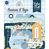 Scrapbooking  Welcome Baby Boy Cardstock Ephemera 33/Pkg Frames & Tags Paper 12"x12"