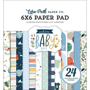 Scrapbooking  Welcome Baby Boy Double-Sided Paper Pad 6"X6" 24/Pkg Paper 12"x12"