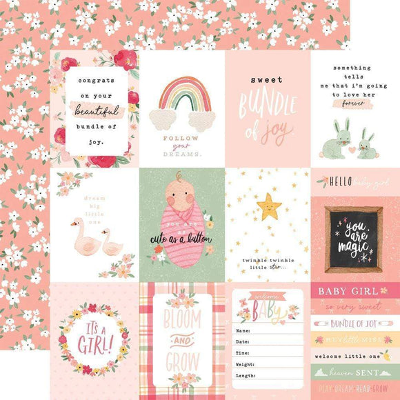 Scrapbooking  Welcome Baby Girl Double-Sided Cardstock 12