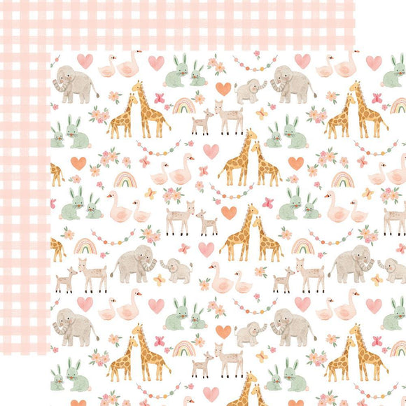 Scrapbooking  Welcome Baby Girl Double-Sided Cardstock 12
