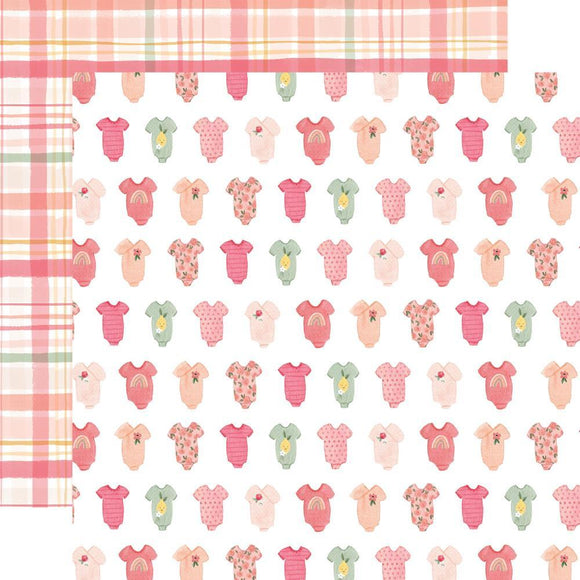 Scrapbooking  Welcome Baby Girl Double-Sided Cardstock 12