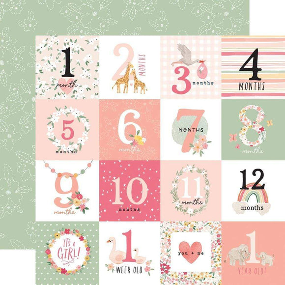 Scrapbooking  Welcome Baby Girl Double-Sided Cardstock 12