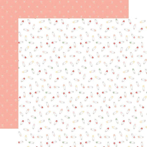 Scrapbooking  Welcome Baby Girl Double-Sided Cardstock 12"X12" -Sweet Baby Girl Paper 12"x12"