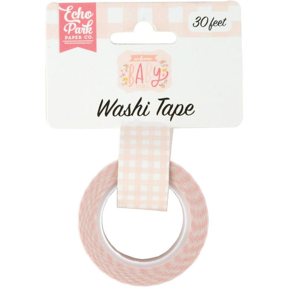 Scrapbooking  Welcome Baby Girl Washi Tape 30' Dreamy Plaid Paper 12