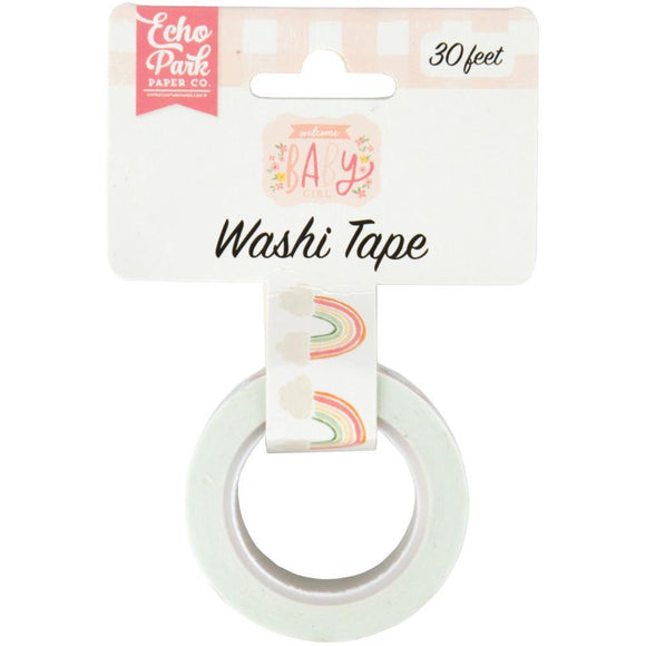Scrapbooking  Welcome Baby Girl Washi Tape 30' Sweet Rainbows Paper 12