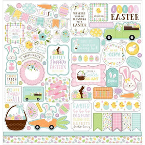 Scrapbooking  Welcome Easter Cardstock Stickers 12"X12" Elements Paper 12"x12"