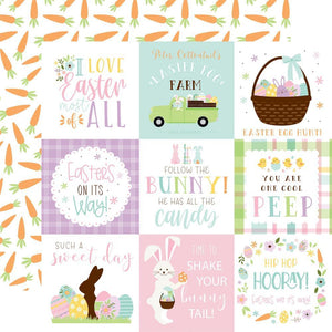 Scrapbooking  Welcome Easter Double-Sided Cardstock 12"X12" - 4x4 Journaling Cards Paper 12"x12"