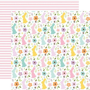 Scrapbooking  Welcome Easter Double-Sided Cardstock 12"X12" - Bunny Field Paper 12"x12"