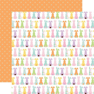 Scrapbooking  Welcome Easter Double-Sided Cardstock 12"X12" -Bunny Tails Paper 12"x12"