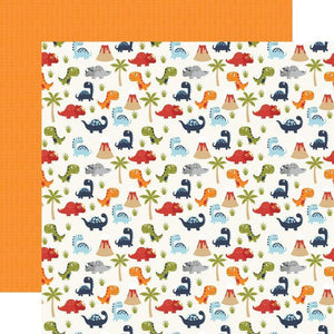 Scrapbooking  All Boy Double-Sided Cardstock 12"X12" - Dino Mite Paper 12x12