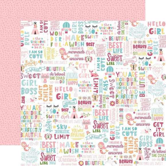 Scrapbooking  All Girl Double-Sided Cardstock 12