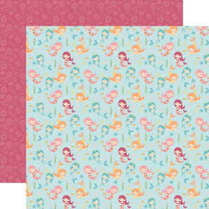 Scrapbooking  All Girl Double-Sided Cardstock 12"X12" - Magical Mermaids Paper 12x12