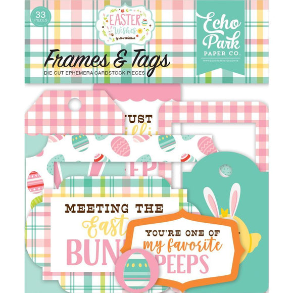 Scrapbooking  Easter Wishes Frames & Tags Pack - 33 pack Paper 12x12