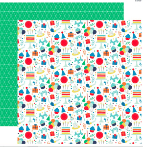 Scrapbooking  It's Your Birthday Boy Double-Sided Cardstock 12"X12" - Birthday Boy Fun Paper 12x12