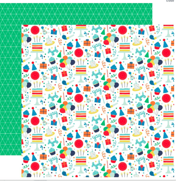 Scrapbooking  It's Your Birthday Boy Double-Sided Cardstock 12